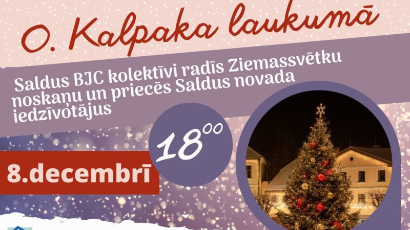 8.decembrī plkst. 18:00 Saldus BJC kolektīvi uzstāsies ar Ziemassvētku mini programmu