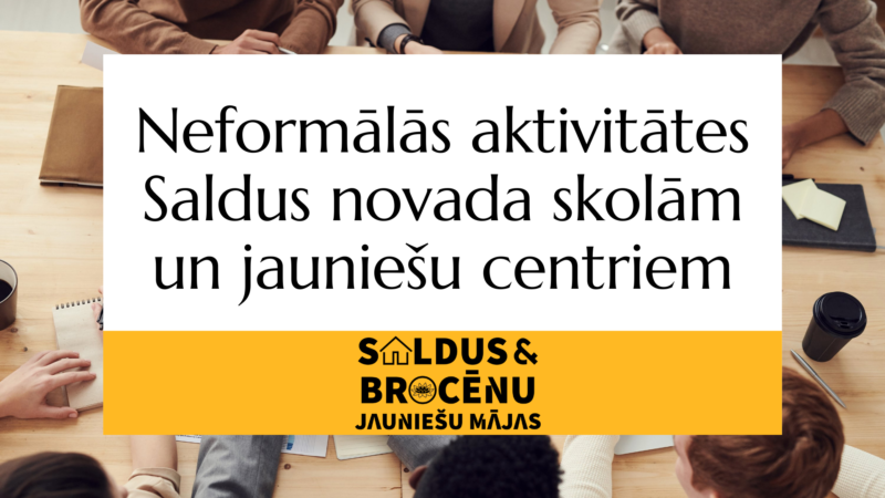 Saldus un Brocēnu jauniešu mājas piedāvā vadīt neformālas aktivitātes gan klātienē, gan attālināti