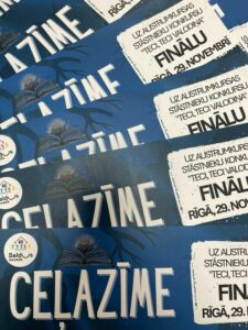 secīgi saliktas ceļazīmes konkursa daībniekiem, kuri tiks virzīti finālam Rīgā