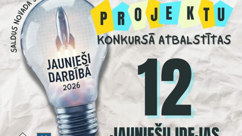 2026. gadā tiks īstenoti 12 Saldus novada jauniešu iniciatīvas projekti