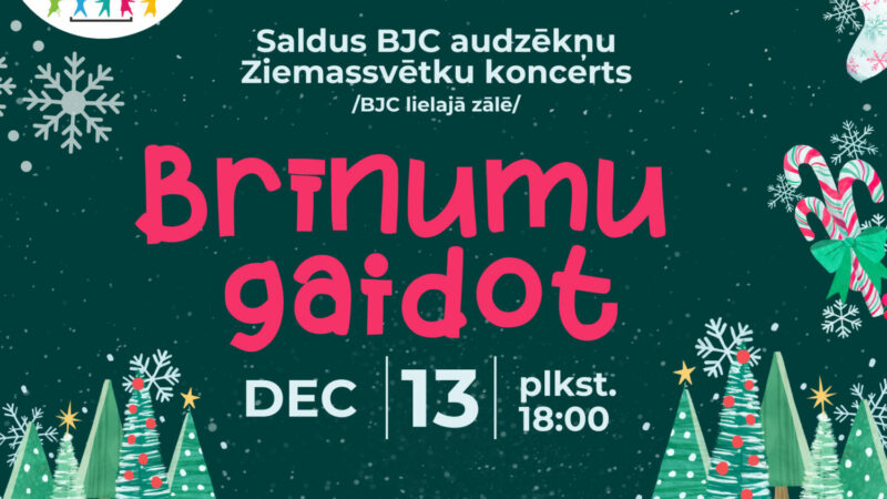 13.decembrī Saldus BJC audzēkņu koncerts