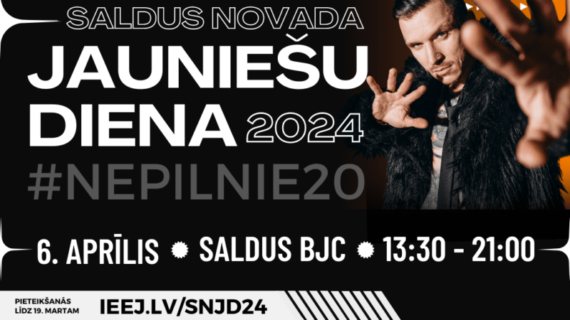 6.aprīlī notiks Saldus novada Jauniešu diena 2024