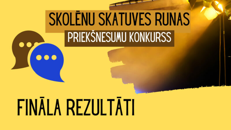 VISC skolēnu skatuves runas priekšnesumu konkursa 2.kārtas (fināla) rezultāti