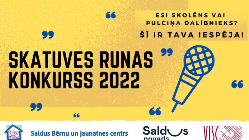 Izsludinām pieteikšanos “Skatuves runas konkursam 2022”