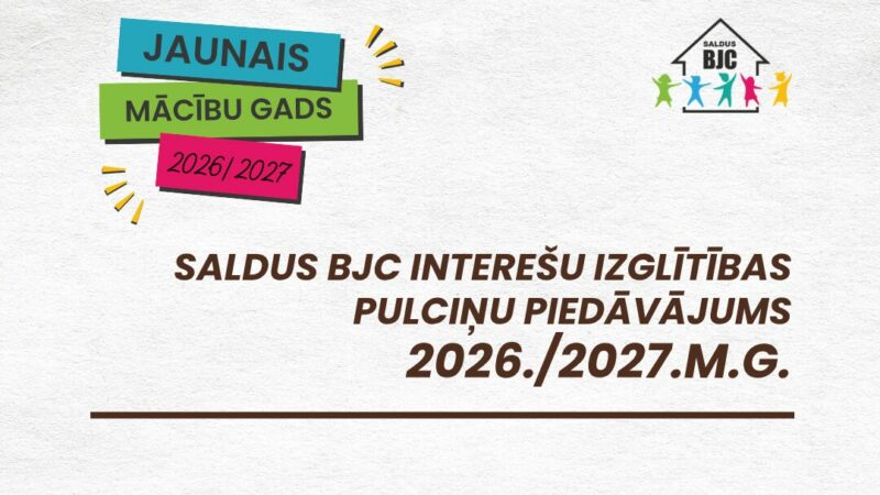 Saldus BJC interešu izglītības piedāvājums 2026./2027.m.g.