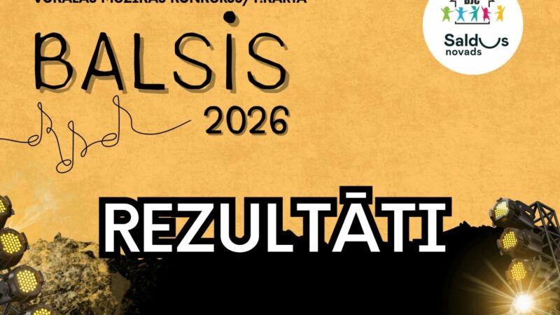Zināmi Saldus novada izglītības iestāžu vokālās mūzikas konkursa “Balsis 2026” 1.kārtas rezultāti